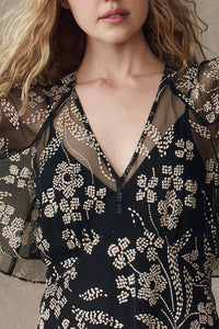 The Festal Dress in Brocade Floral