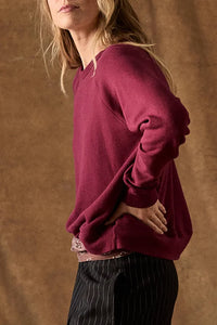 The Fleece Rookie Sweatshirt in Plum