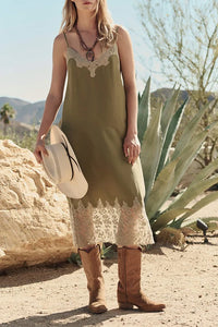 Legacy Dress in Light Olive Cream