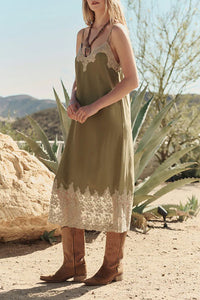 Legacy Dress in Light Olive Cream
