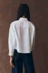The Cropped Oxford Shirt in White