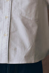 The Cropped Oxford Shirt in White