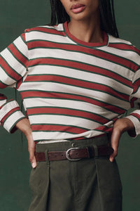 The Campus Crew in Cream Bridle Stripe