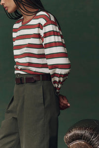 The Campus Crew in Cream Bridle Stripe