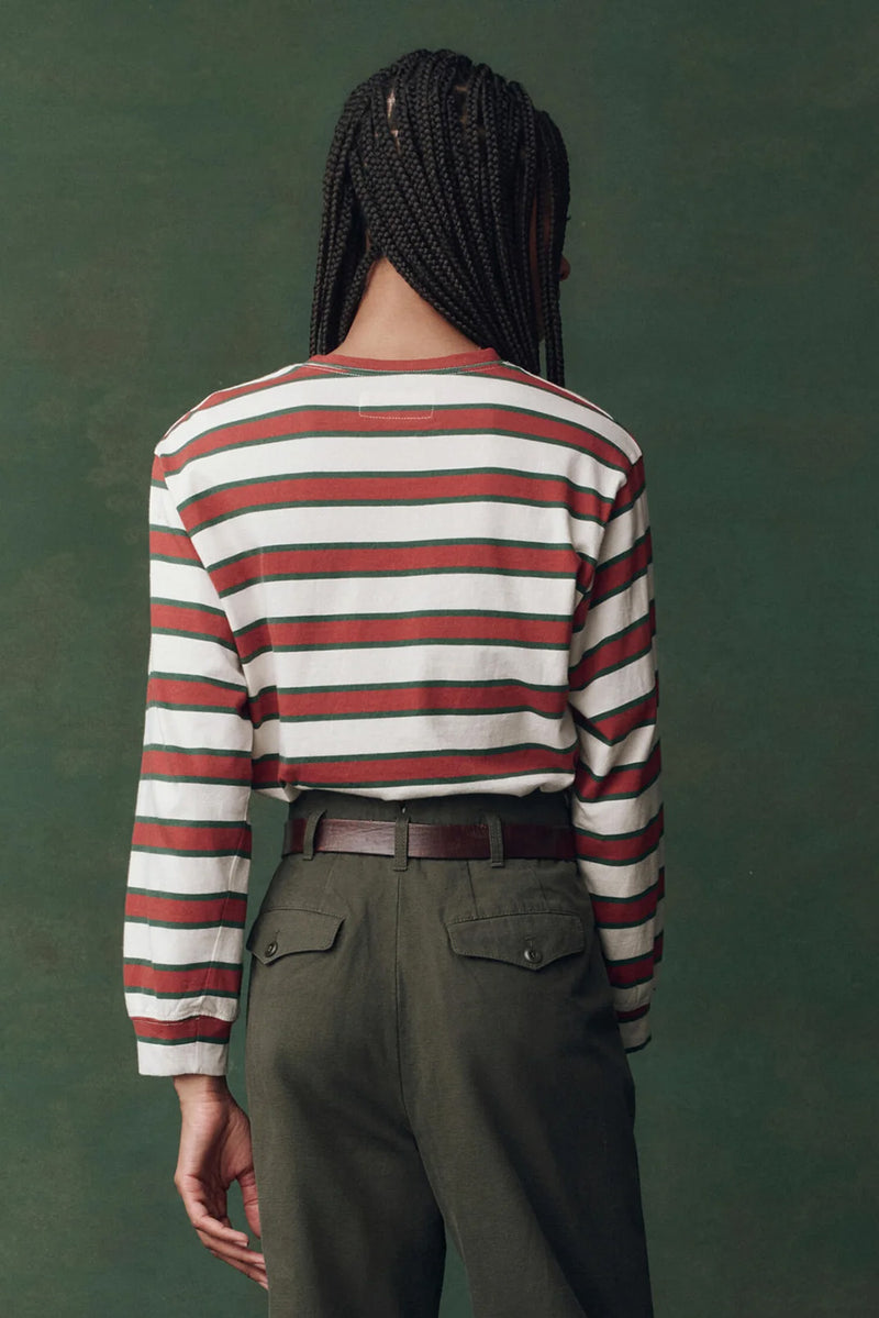The Campus Crew in Cream Bridle Stripe