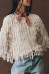 The Fringe Cardigan in Natural