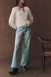 The Fringe Cardigan in Natural
