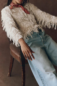 The Fringe Cardigan in Natural
