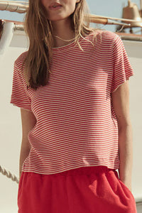 The Little Tee in Pimento Stripe