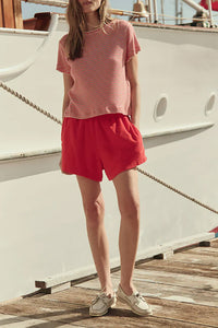 The Little Tee in Pimento Stripe