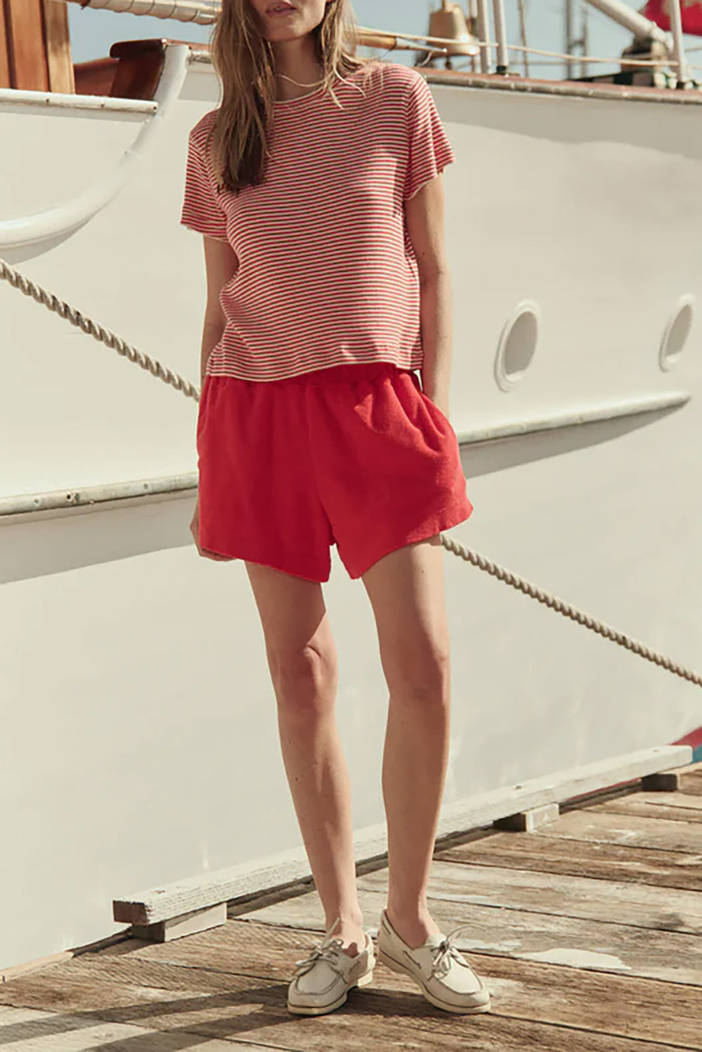 The Little Tee in Pimento Stripe