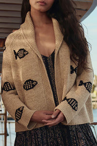 The Swimming Fish Lodge Cardigan in Natural