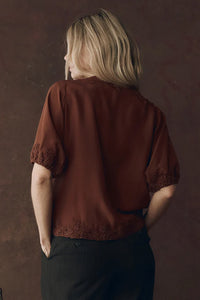 Short Sleeve Legacy Top in Chocolate