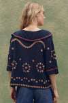 The Beaded Vintage Sailor Top in Navy