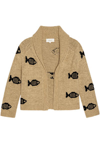 The Swimming Fish Lodge Cardigan in Natural
