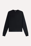 Cashmere 9gg Long Sleeve Shrunken Crew in Black