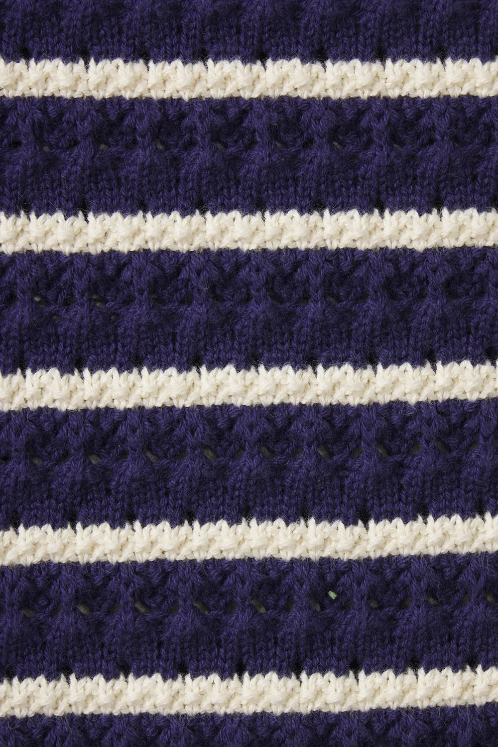 Aurora Cardigan in Navy with Antique White Stripe