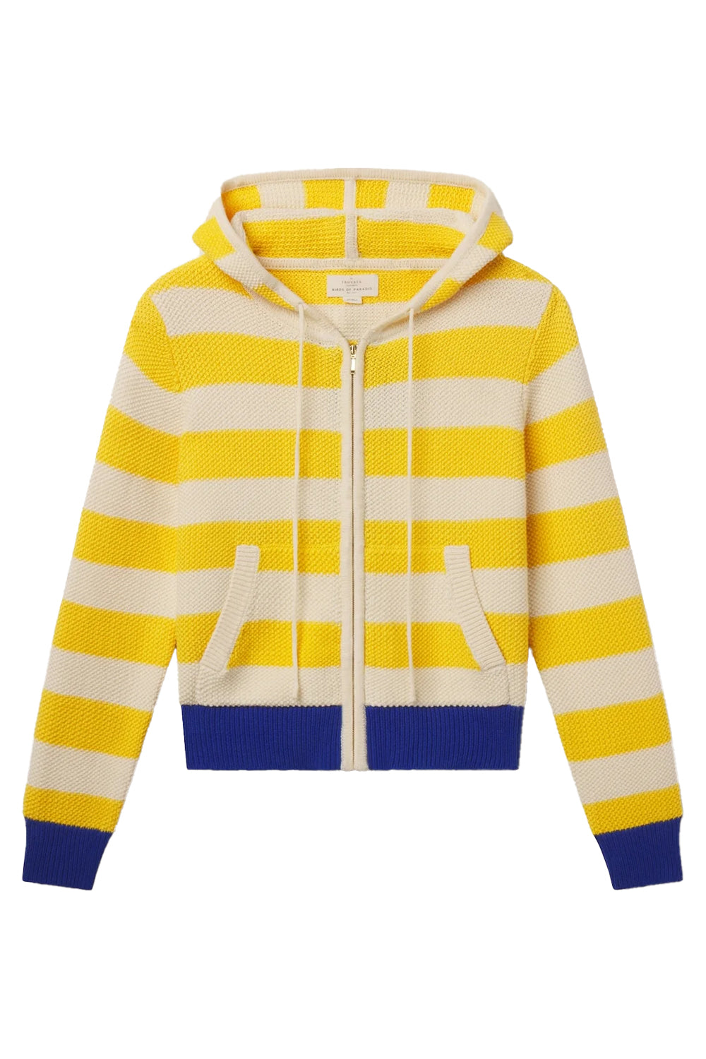 Rafa Zip-Up Hoodie in Yellow Stripe