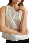 Clorinda Top in Ivory