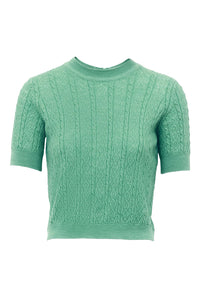 Diane Knit Top in Meadow Green