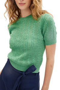 Diane Knit Top in Meadow Green