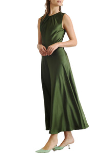 Emily Dress in Forest Green