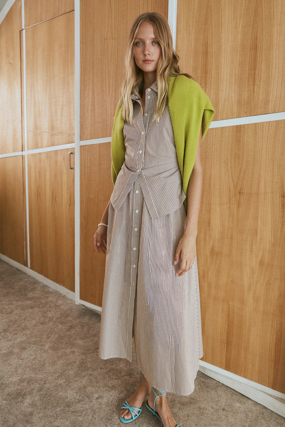 Hannah Dress in Acorn Optic White