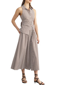 Hannah Dress in Acorn Optic White
