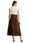 Suede Hudson Skirt in Chocolate