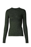 Crew Neck Kayden Knit in Forest Green Melange