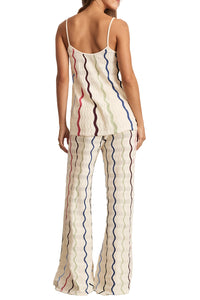 Lesley Knit Pant in Cream Multi