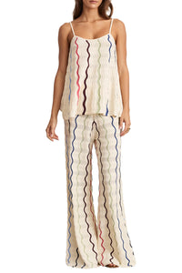 Lesley Knit Pant in Cream Multi