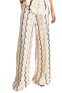 Lesley Knit Pant in Cream Multi