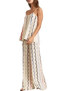 Lesley Knit Pant in Cream Multi