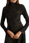 Thea Dress in Black Forest Green Multi