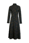 Thea Dress in Black Forest Green Multi