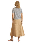 Melanie Top in Cream Maritime Blue Thin Stripe