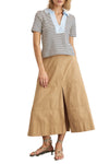 Melanie Top in Cream Maritime Blue Thin Stripe