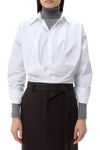 Taken Top in Super Compact Cotton White