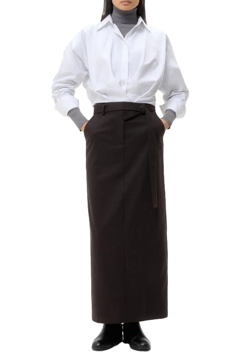 Taken Top in Super Compact Cotton White