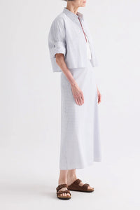 Next Ex in Cotton Stripes White Navy