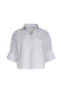 Next Ex in Cotton Stripes White Navy