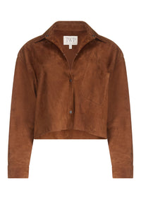 Little Big Joe Shirt in Lamb Leather Cigar