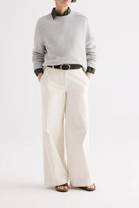 New Jill Crewneck Sweater in Italian Cashmere Pumice