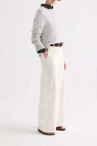 New Jill Crewneck Sweater in Italian Cashmere Pumice