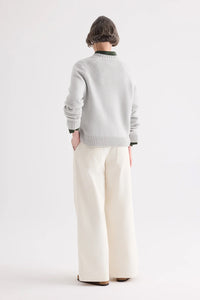 New Jill Crewneck Sweater in Italian Cashmere Pumice