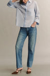 Boyfriend Shirt in Superfine Cotton Baby Blue