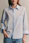 Boyfriend Shirt in Superfine Cotton Baby Blue