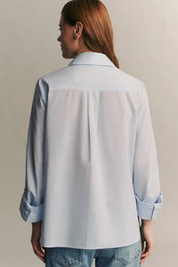 Boyfriend Shirt in Superfine Cotton Baby Blue