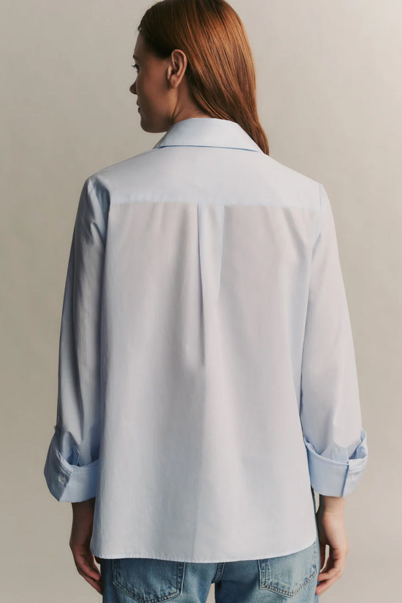 Boyfriend Shirt in Superfine Cotton Baby Blue